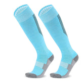 Calcetines de fútbol de compresión elásticos: calcetines deportivos transpirables hasta la rodilla para hombres, mujeres y niños