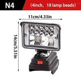 Lámpara de trabajo LED de 18 V de Makita: reflector de emergencia portátil para campamentos y lugares de trabajo