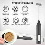 Cordless Handheld Electric Mixer with 11000 RPM Speed and Rechargeable Power
