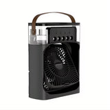 Portable USB Air Cooler Fan with Humidifier and 7-Color LED Lights