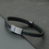 Men's Stainless Steel Rope Chain Bracelet – Bohemian Style Charm Bracelet for Father’s Day and Gifts