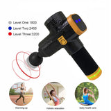 Professional Deep Tissue Massage Gun – 6-Head Muscle Relaxation Device with Variable Speed & Long Battery Life