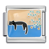 DIY Cartoon Cat Italian Charm Links for Stainless Steel Bracelets – Trendy Modular Jewelry Accessories