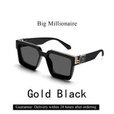 Gafas de sol Ruiao Retro Black Millionaire: gafas de sol de diseño de lujo 2024