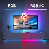 TUYA Neon LED Strip Lights 5V RGBIC Neon Strip 72LEDs/M Silicone with Music Sync RGBIC Dreamcolor Chasing Strip Tape for Room