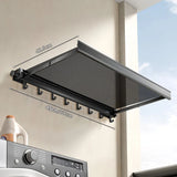 Estante de pared plegable sin taladros: estante de almacenamiento que ahorra espacio para baños y balcones