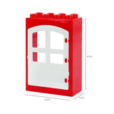 Large Building Block House Set - Doors, Windows & Roof Accessories for Creative Construction Play