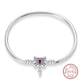 925 Sterling Silver Charm Bracelet for Women – Heart, Star, Moon & More