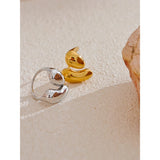 Anillo minimalista de acero inoxidable: joyería moderna, resistente al agua y elegante para mujeres
