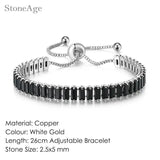 Unisex Geometric Charm Bracelet with AAA+ Cubic Zirconia