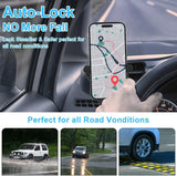 Soporte universal para teléfono en el coche: soporte para rejilla de ventilación con agarre ajustable y bloqueo seguro