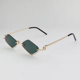 Gafas de sol poligonales pequeñas de moda para mujer: gafas de sol de marca de lujo con forma de ojo de gato