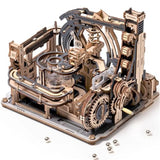 3D Wooden Marble Run Spaceport - Electric & Manual Mode Puzzle Kit