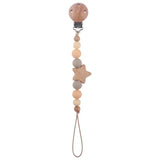 Clip para chupete de bebé personalizado: colgante de mordedor con cuentas de madera y silicona con nombre personalizado
