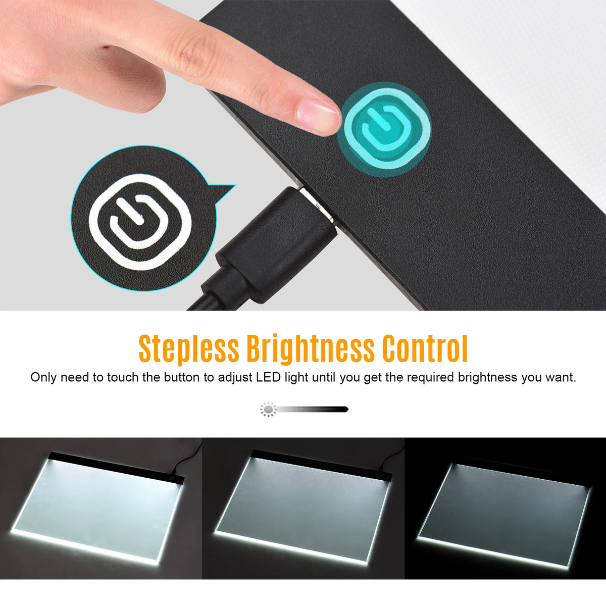 Ultra-Thin LED Light Drawing Tablet with Adjustable Brightness – USB-Powered Tracing Board for Artists and Designers