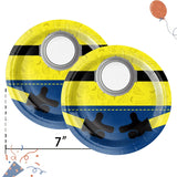 Minions-Themed Birthday Party Decorations Set for Kids with Balloons, Tableware & Cake Toppers