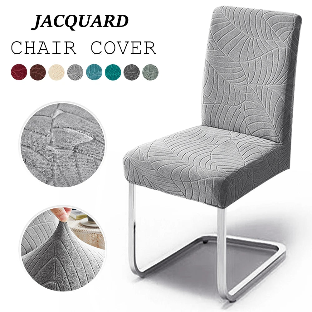Elegant Jacquard Chair Cover – Premium Spandex & Polyester Protector for Weddings, Banquets, and Dining Rooms