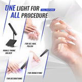 Rechargeable Handheld Nail Dryer with Stand - 3W LED Gel Polish Curing Lamp