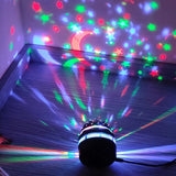 Star & Moon Projection Lamp – 360° Rotating Night Light for Kids & Home Ambience