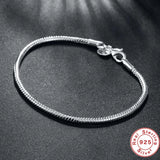 925 Sterling Silver Classic Chain Bracelet for Women – Adjustable Sizes, Fine Jewelry for Parties