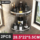 Estante de almacenamiento de aluminio para baño y cocina montado en la pared