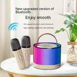 Portable Dual Microphone Bluetooth Karaoke Speaker with RGB Lights
