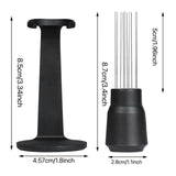 Precision Espresso Distribution Tool with 0.4mm Stainless Steel Needles