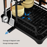 Escurridor de platos de 2 niveles | Organizador de encimera de cocina con escurridor 