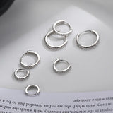 Elegant Zircon Hoop Earrings – Classic Silver Jewelry for Women