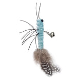 Interactive Feather Teaser Wand for Cats – Fun Toy with Bell, Wool & Dragonfly Head