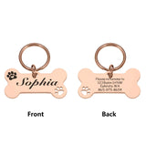 Custom Engraved Stainless Steel Pet ID Tag – Personalized Dog & Cat Nameplate
