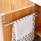 Toallero de acero inoxidable para colgar sobre la puerta: toallero para cocina y baño sin perforaciones