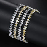 Geometric Charm Bracelet with Cubic Zirconia for Women