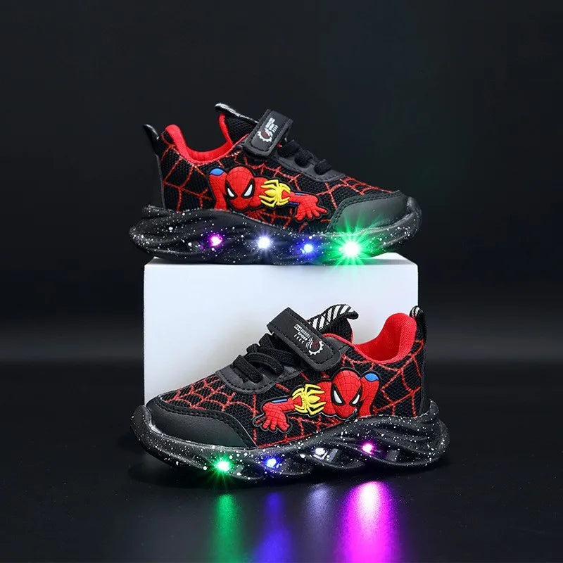 Spiderman LED Light-Up Sneakers for Boys - Kids' Casual Sports Shoes