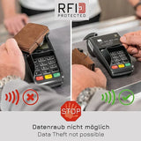 Men's Luxury RFID-Blocking Leather Wallet – Triple Fold Pop-Up Design with Coin Compartment