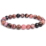 Natural Stone Beaded Bracelet with Elastic Rope for Men & Women