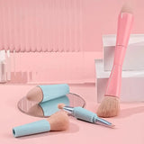4-in-1 Double Ended Makeup Brush Set for Foundation, Concealer, Blush & Eyeshadow – Travel-Friendly