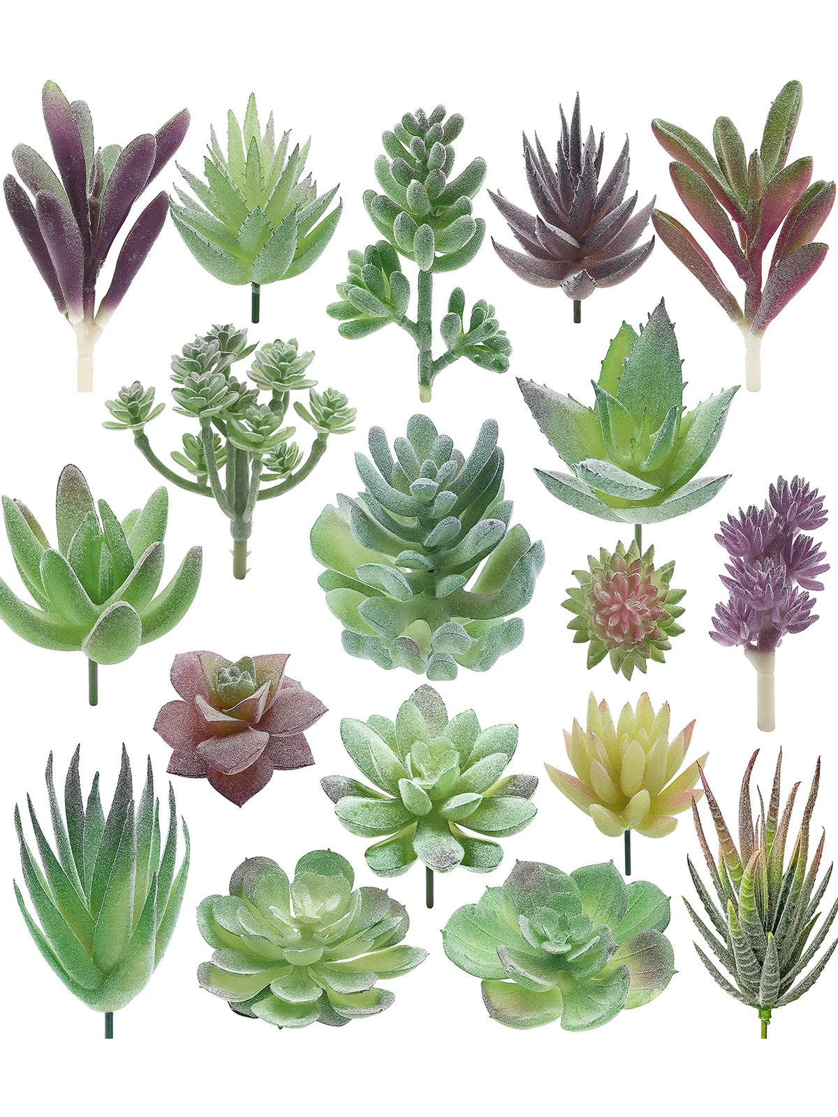 Plantas suculentas artificiales - Cactus de imitación realistas para decoración del hogar y la oficina | Miniplantas decorativas