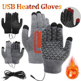 USB Heated Gloves for Winter - Touchscreen Compatible, Windproof & Thermal