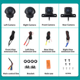 170° Wide Angle Car Backup Camera with 360° Surround View Support