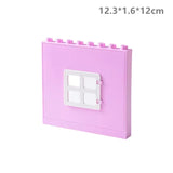 Large Building Block House Set - Doors, Windows & Roof Accessories for Creative Construction Play