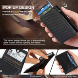 Men’s Genuine Cow Leather Short Wallet – Compact Fashionable Card Holder with Photo Slots