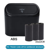 3Pcs Car Trash Can with Lid + 60 (300) Garbage Bags – Leakproof & Compact