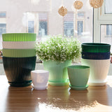 Modern Resin Flower Pot for Indoor Plants and Desk Décor