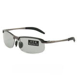 Men’s Polarized Photochromic Rectangle Sunglasses – Stylish UV Protection Eyewear