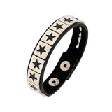Vintage Punk Star Chain Leather Bracelet – Stylish Geometric Design for Men and Women