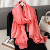Elegant Silk Scarf – Luxury Solid Color Shawl & Pashmina for Women