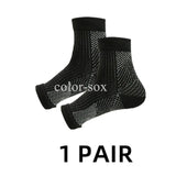 2 pares de calcetines de compresión para el tobillo: diseño de punta abierta para fascitis plantar y alivio del dolor