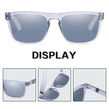 Gafas de sol polarizadas cuadradas vintage: gafas retro con protección UV400 para hombres y mujeres