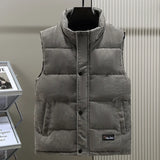 Men’s Turtleneck Zipper Vest – Casual Sleeveless Jacket with Pockets for Autumn & Winter